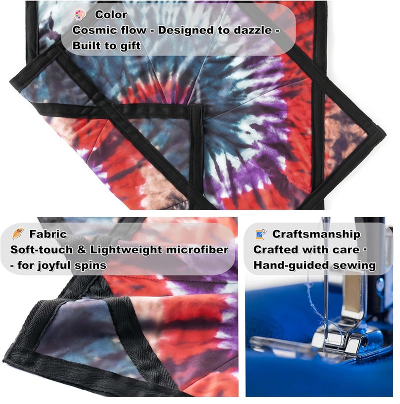 YangkoStar 24" Flow Star | Flowstar Spinning Cloth for All Skill Levels | Easy to Spin & Do Tricks | Flow Toy for Juggling, EDM, Festival, Rave Party (Cosmic Flow) - Image 3